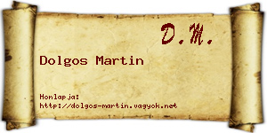 Dolgos Martin névjegykártya